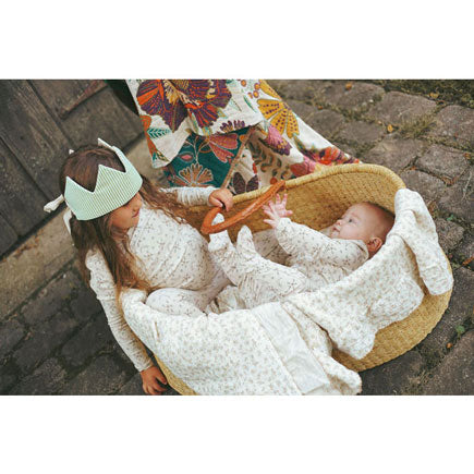 Ladida Layette Sketched Floral Romper + Hat