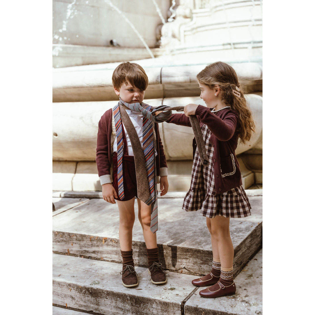 Coco Blanc Burgundy Cardigan