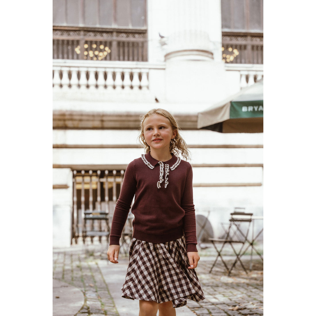 Coco Blanc Burgundy Circle Skirt