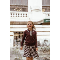Coco Blanc Burgundy Circle Skirt