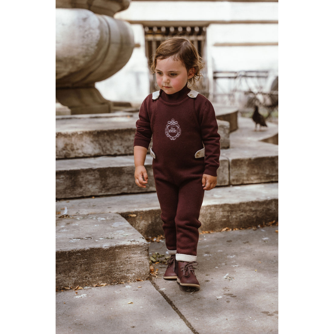 Coco Blanc Burgundy Knit Mockneck