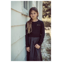 Coco Blanc Black Cabled Robe