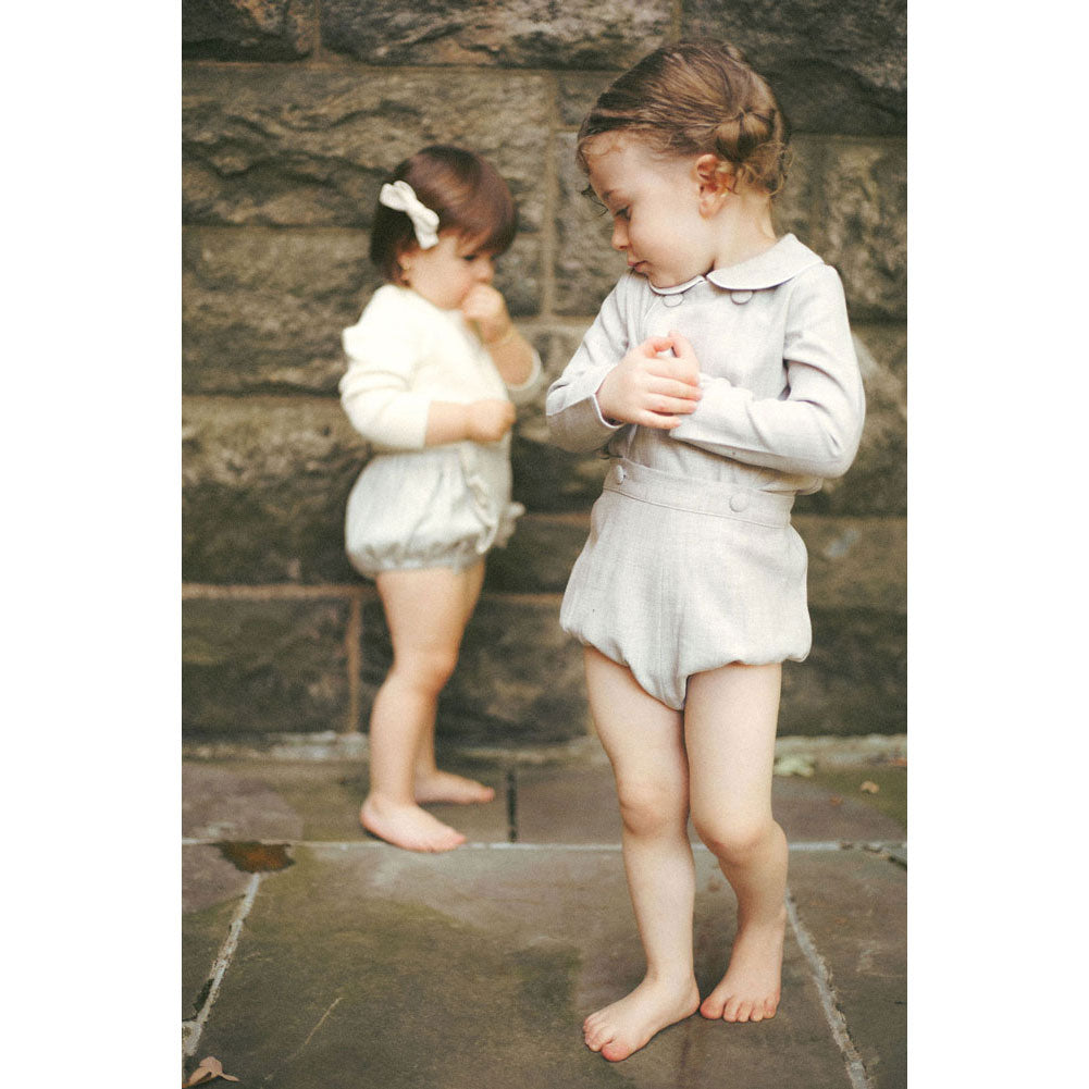 Coco Blanc Light Grey Wool Peter Pan Bloomer Set