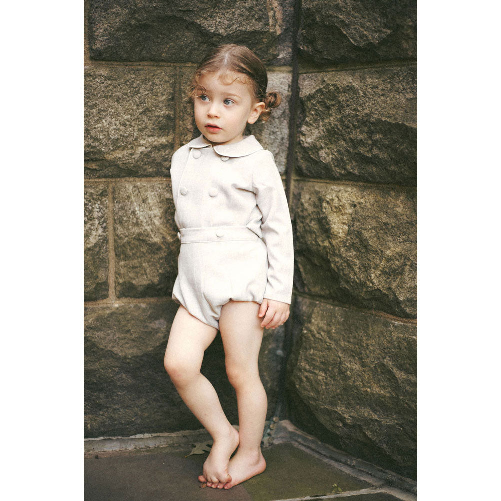 Coco Blanc Light Grey Wool Peter Pan Bloomer Set