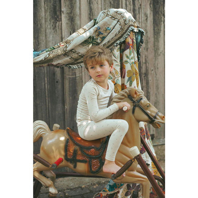 Ladida Layette Blue Tiny Bud Pajama Set