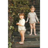 Coco Blanc Oat Scalloped Romper