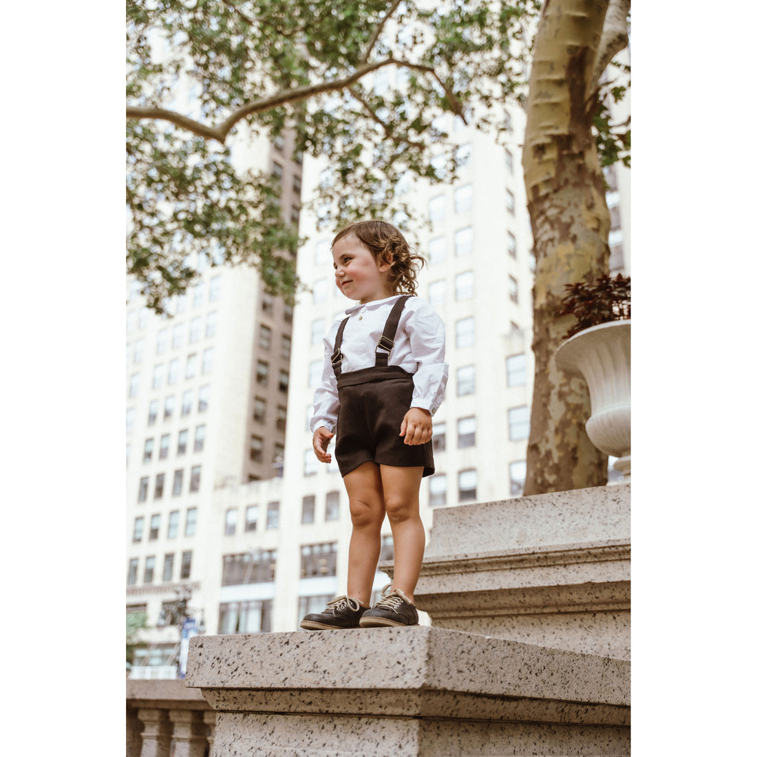Coco Blanc Black Suspender Overalls