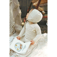 Ladida Layette Blush Tiny Bud Romper + Bonnet