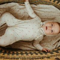 Ladida Layette Pink Forget Me Not Wrap Style Footies