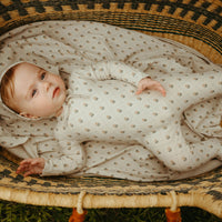 Ladida Layette Pink Grid Footies