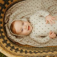 Ladida Layette Pink Grid Footies