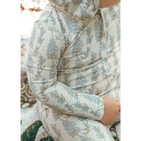 Ladida Layette Blue Wisteria Romper + Bonnet