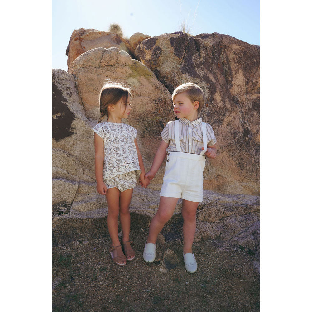Coco Blanc Floral Bloomer Set