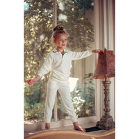 Coco Blanc Cream With Black Velour Pajama