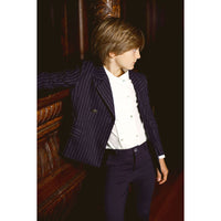 Coco Blanc Navy Pinstripe Boys Blazer