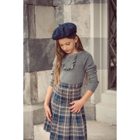 Coco Blanc Plaid Pleated Plaid Skirt