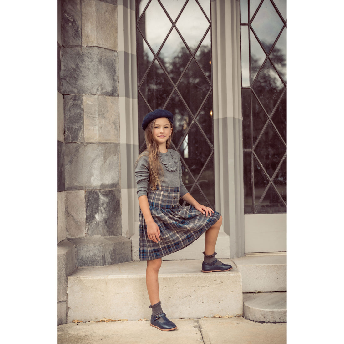 Coco Blanc Plaid Pleated Plaid Skirt – Ladida