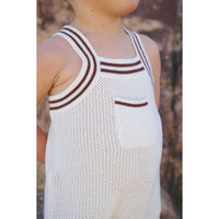Coco Blanc Cream Crochet Romper