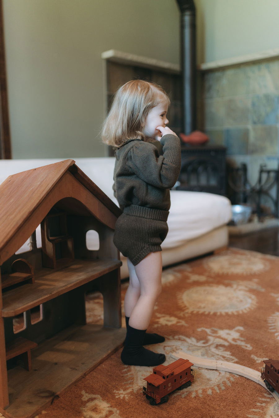 L by Ladida Olive Marl Knit Bloomer