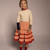 Tia Cibani Opal Mix Patchwork Ribbed Turtleneck