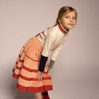 Tia Cibani Opal Mix Patchwork Ribbed Turtleneck