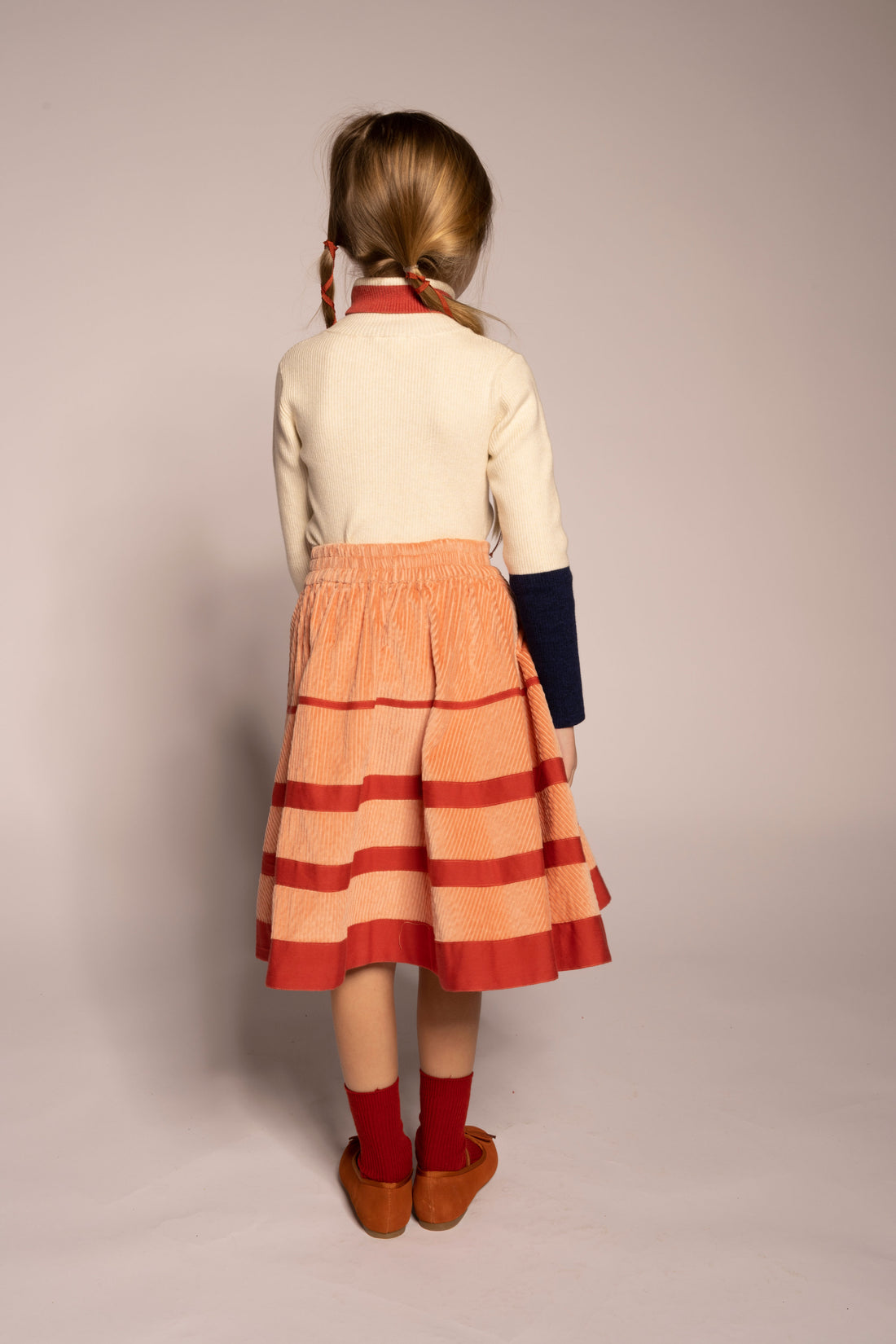 Tia Cibani Opal Mix Patchwork Ribbed Turtleneck