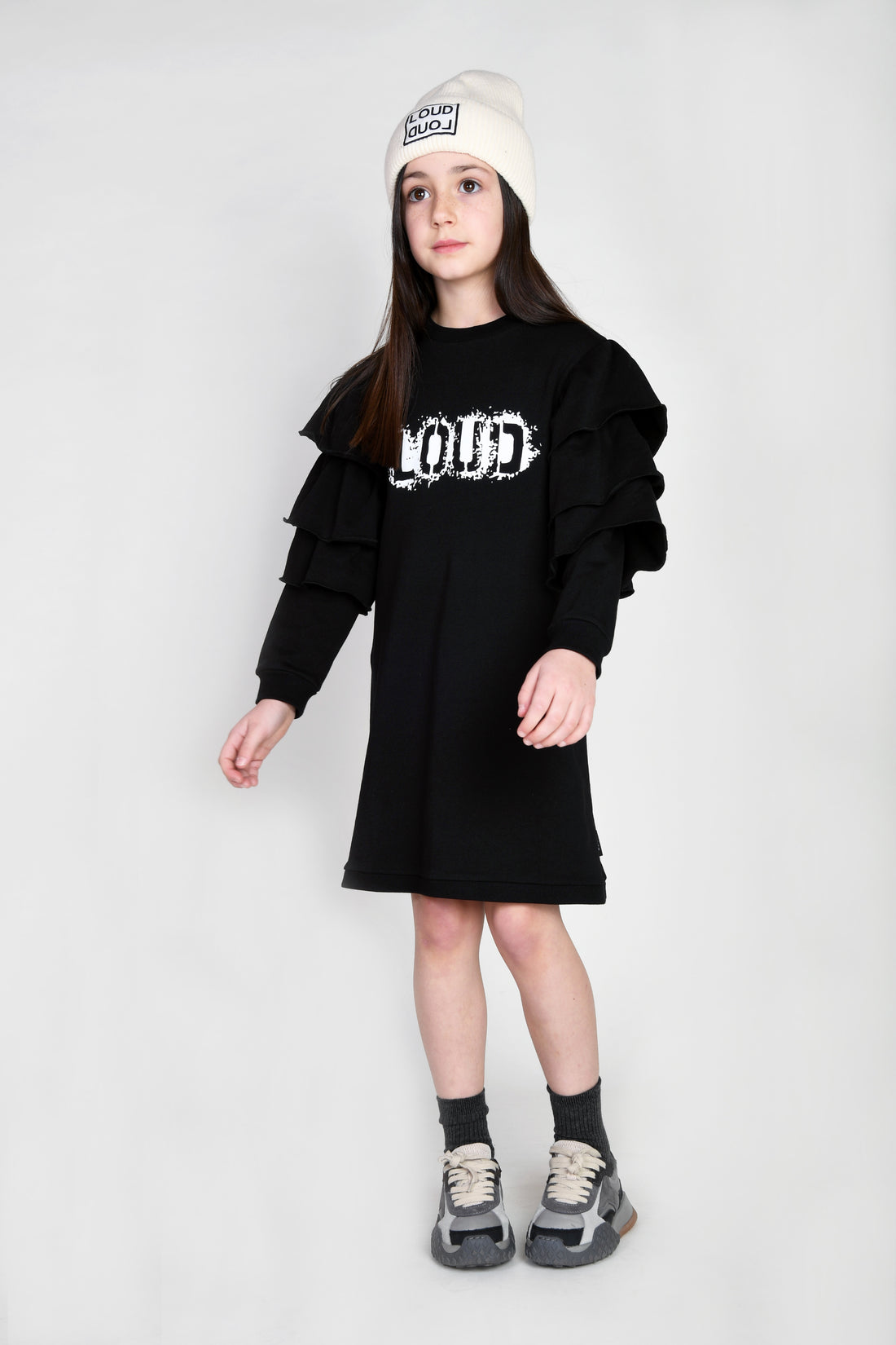 Loud Black Sweet Ruffle Dress