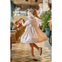 Coco Blanc Champagne Short Sleeve Ruffle Dress