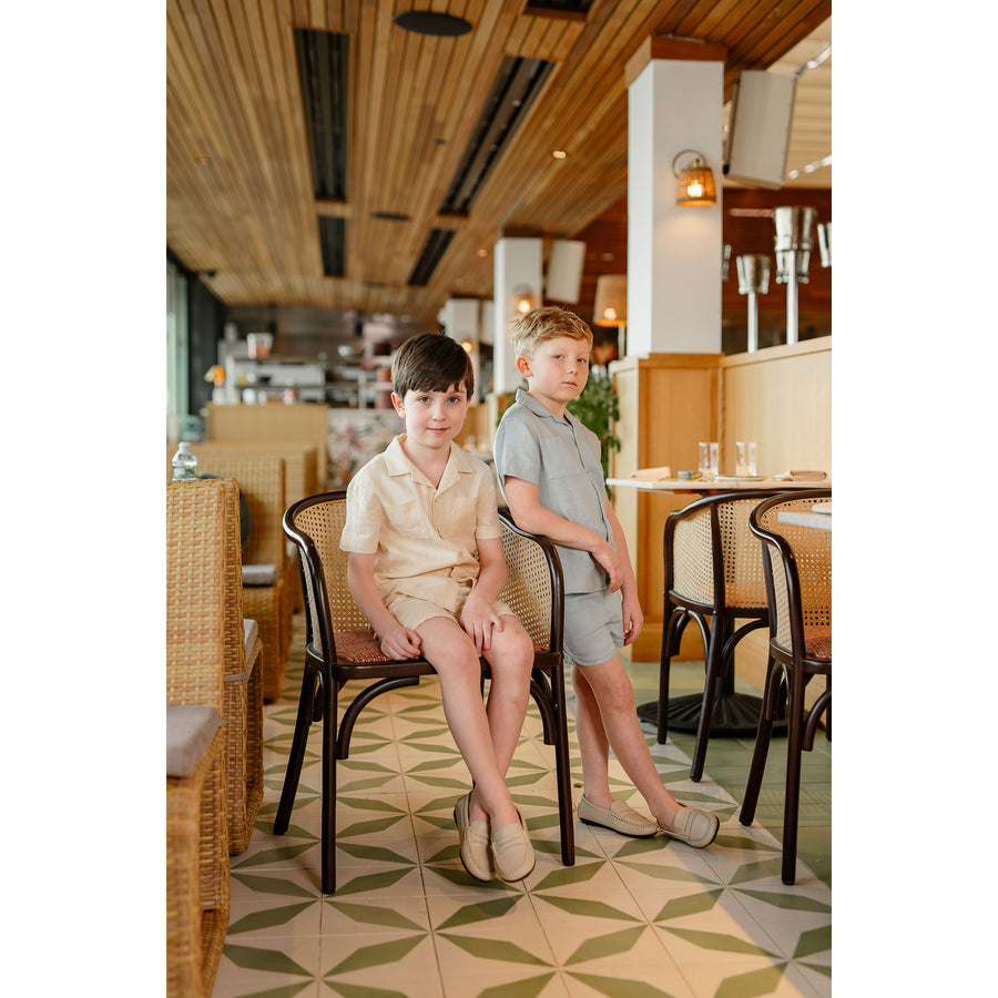 Coco Blanc Cream Linen Shorts
