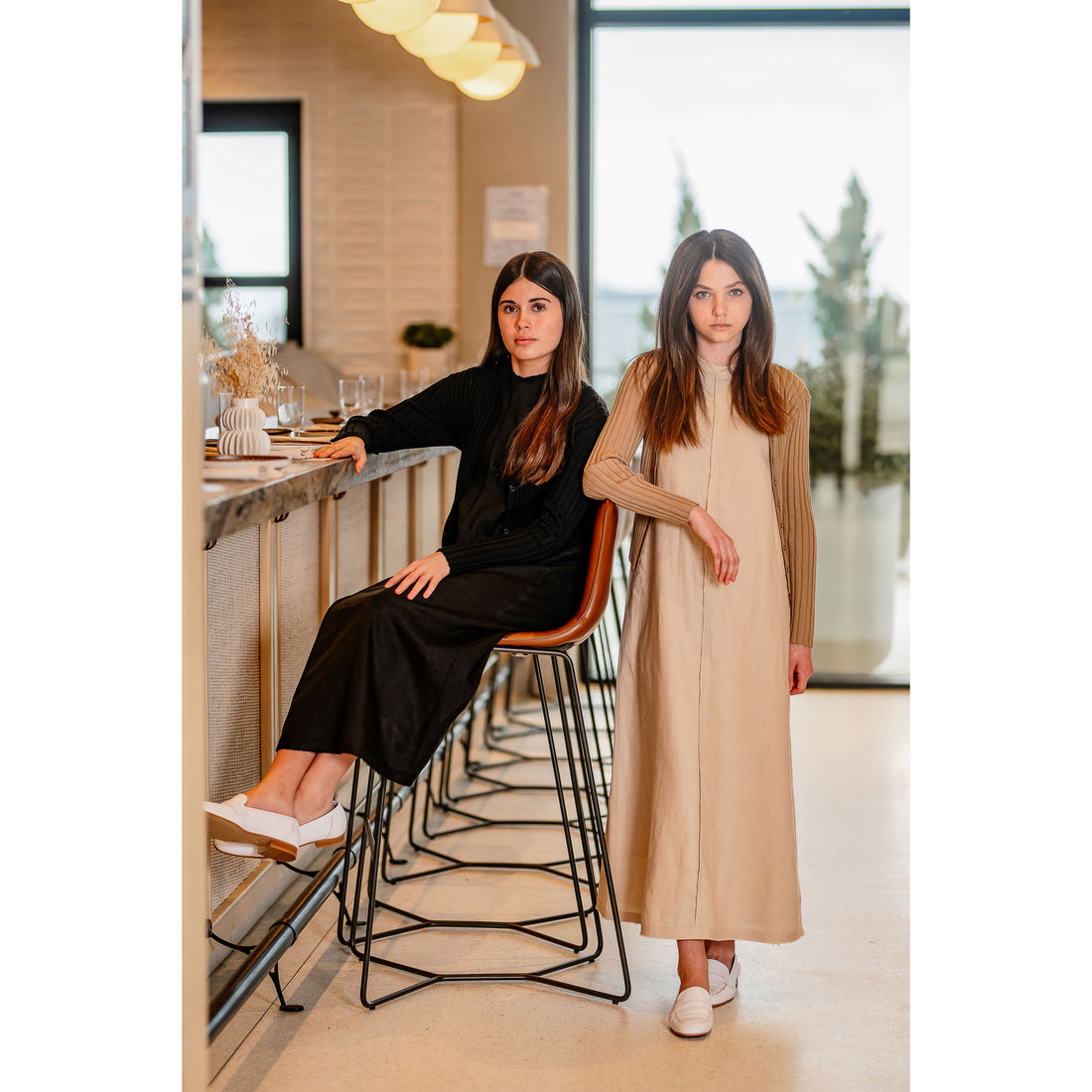 Coco Blanc Oat Linen Maxi Jumper