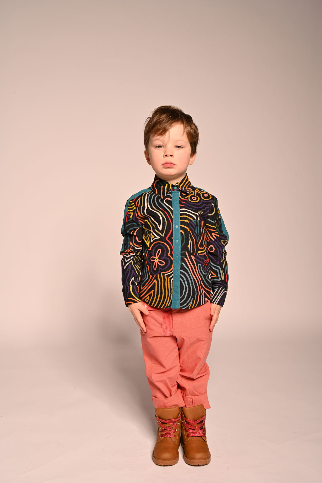 Tia Cibani Rainbow Amadi Multi Snap Shirt