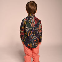 Tia Cibani Rainbow Amadi Multi Snap Shirt