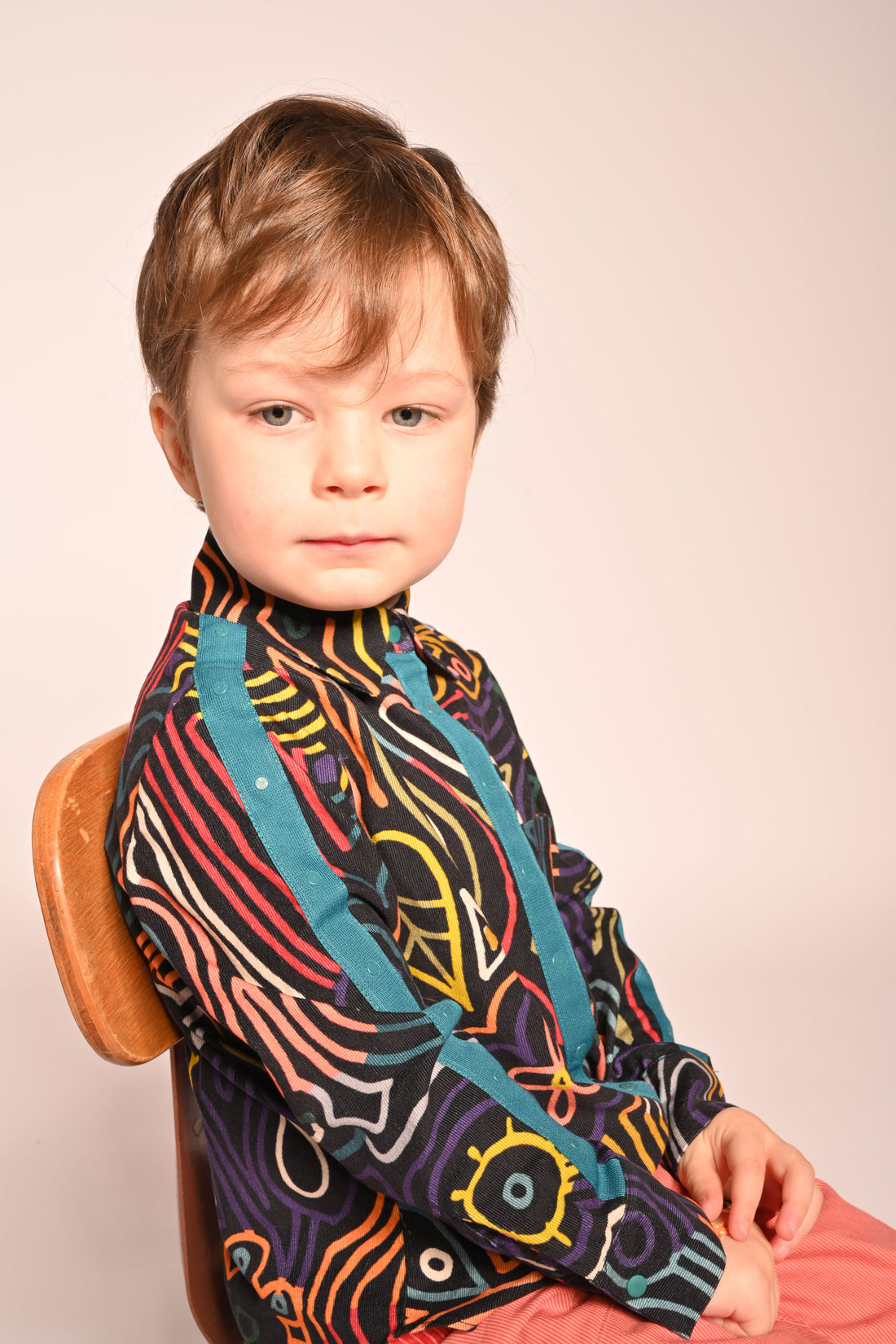 Tia Cibani Rainbow Amadi Multi Snap Shirt