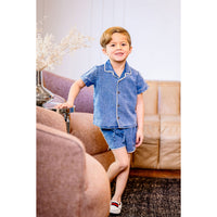 Coco Blanc Blue Denim Shorts