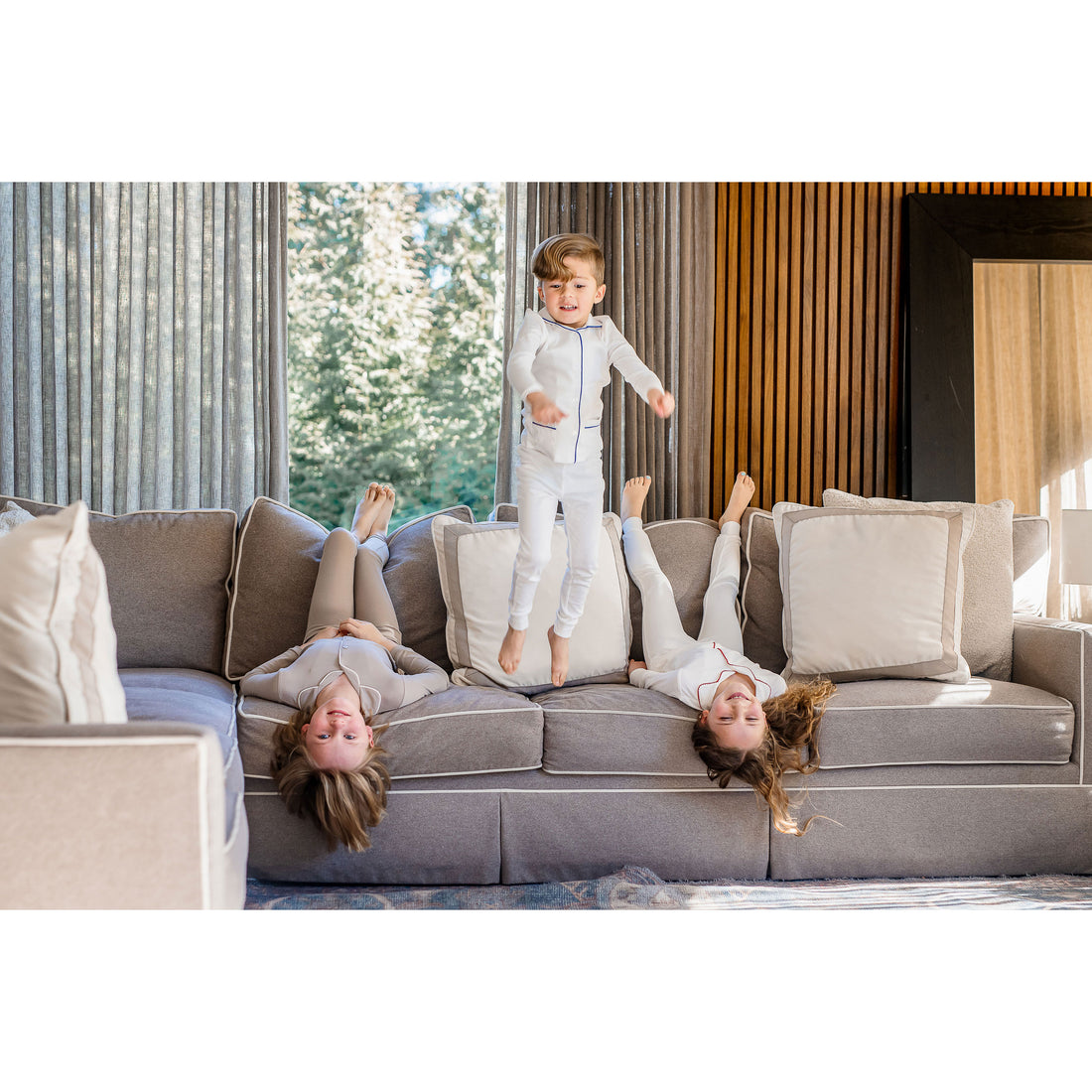 Coco Blanc Ivory/Cobalt Grandpa Pajamas
