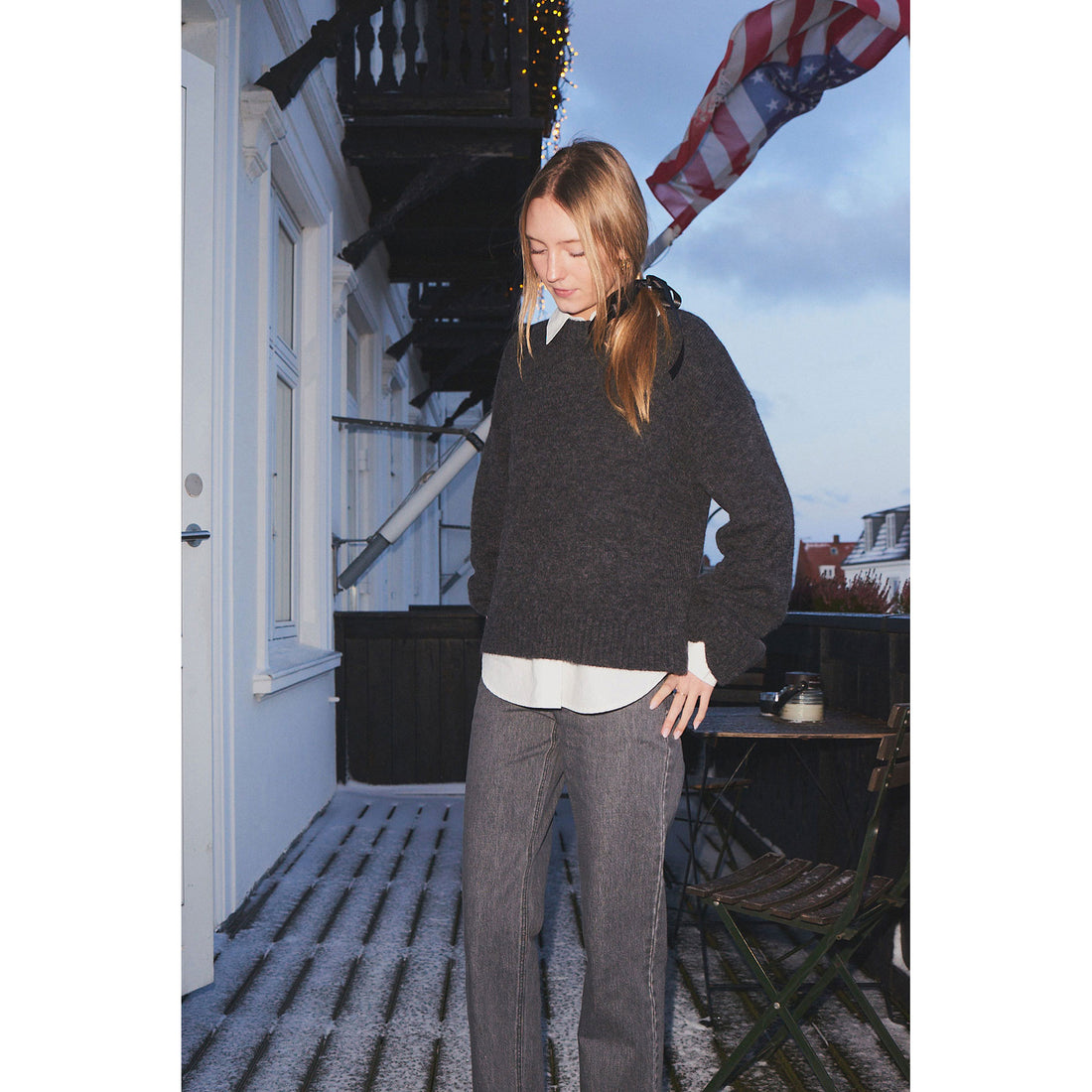 Designers Remix Grey Verona Slit Sweater