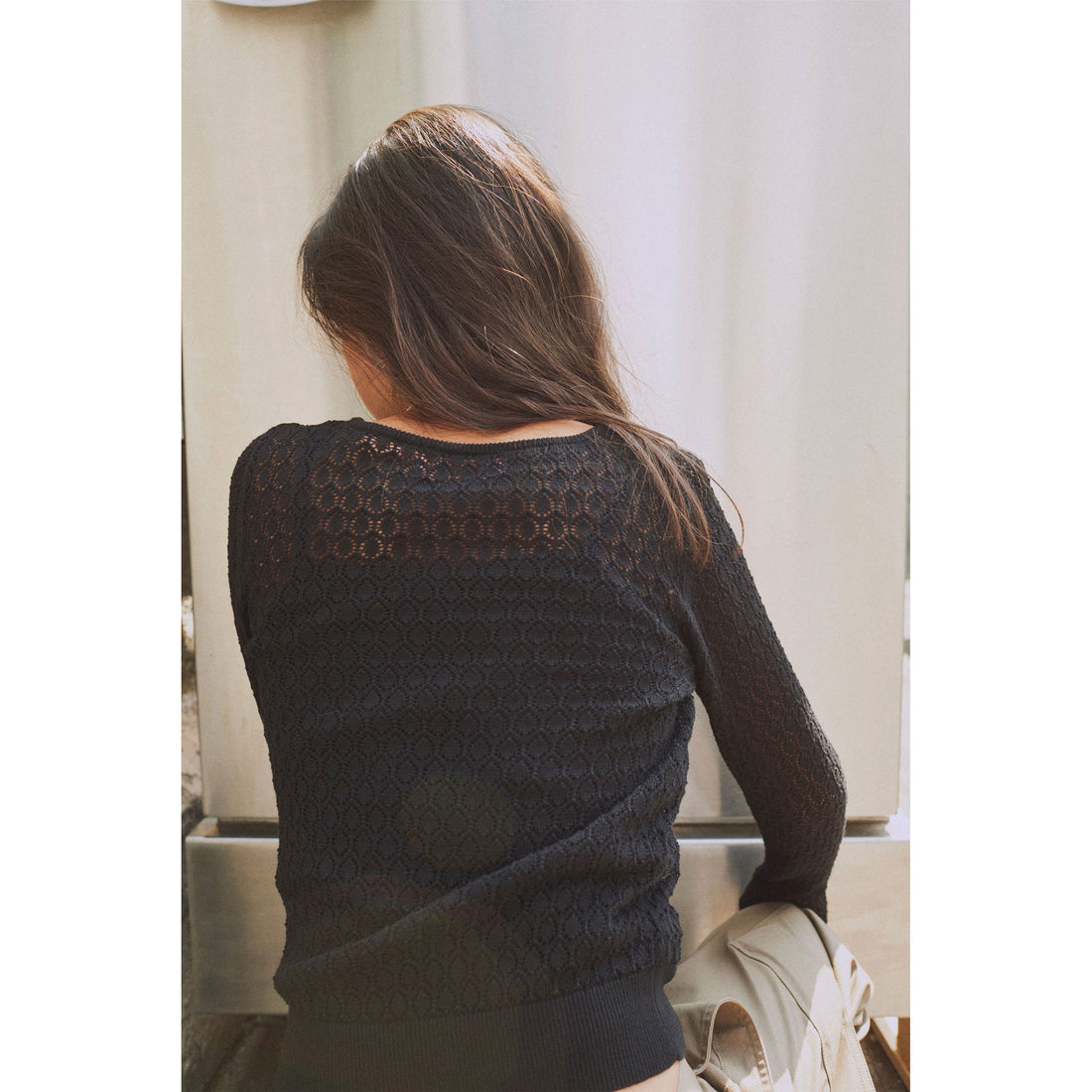 Designers Remix Black Taliana Cropped Sweater
