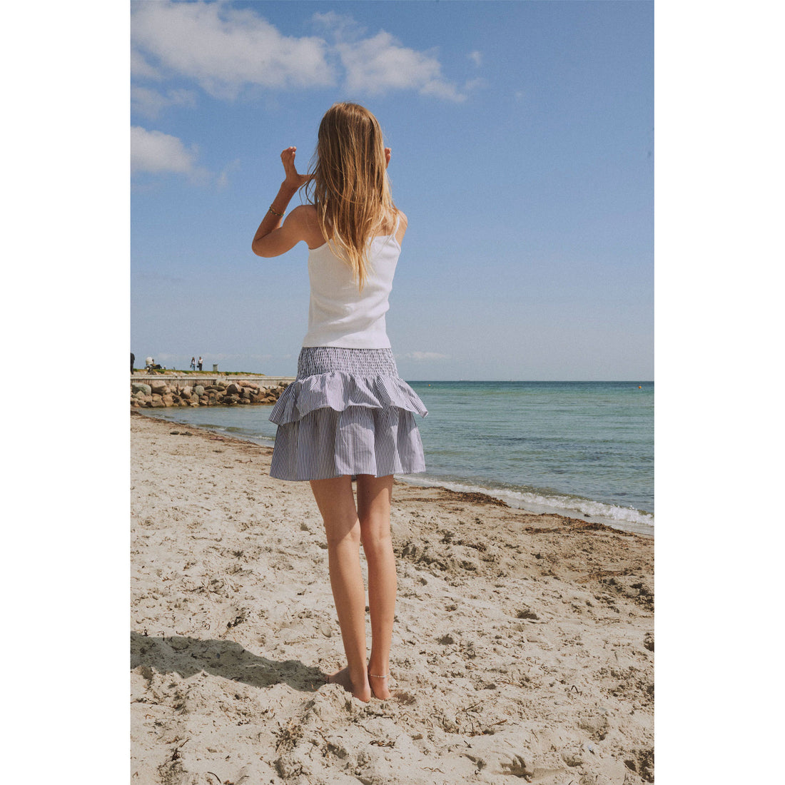 Designers Remix Black/White Stripes Harriet Mini Skirt