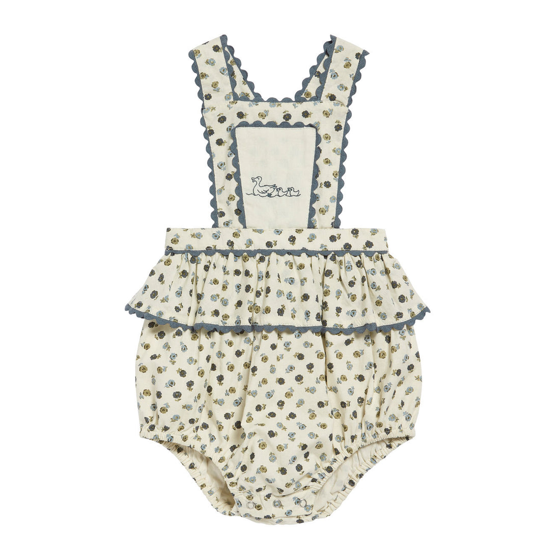 Little Cotton Clothes Daisy Floral Dhalia Frilly Romper