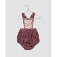 Little Cotton Clothes Sugarplum Velvet Dhalia Romper