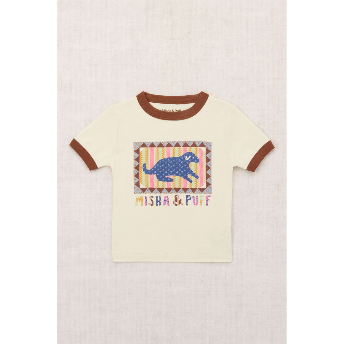 Misha and Puff Marzipan Dog Collage Riger Tee