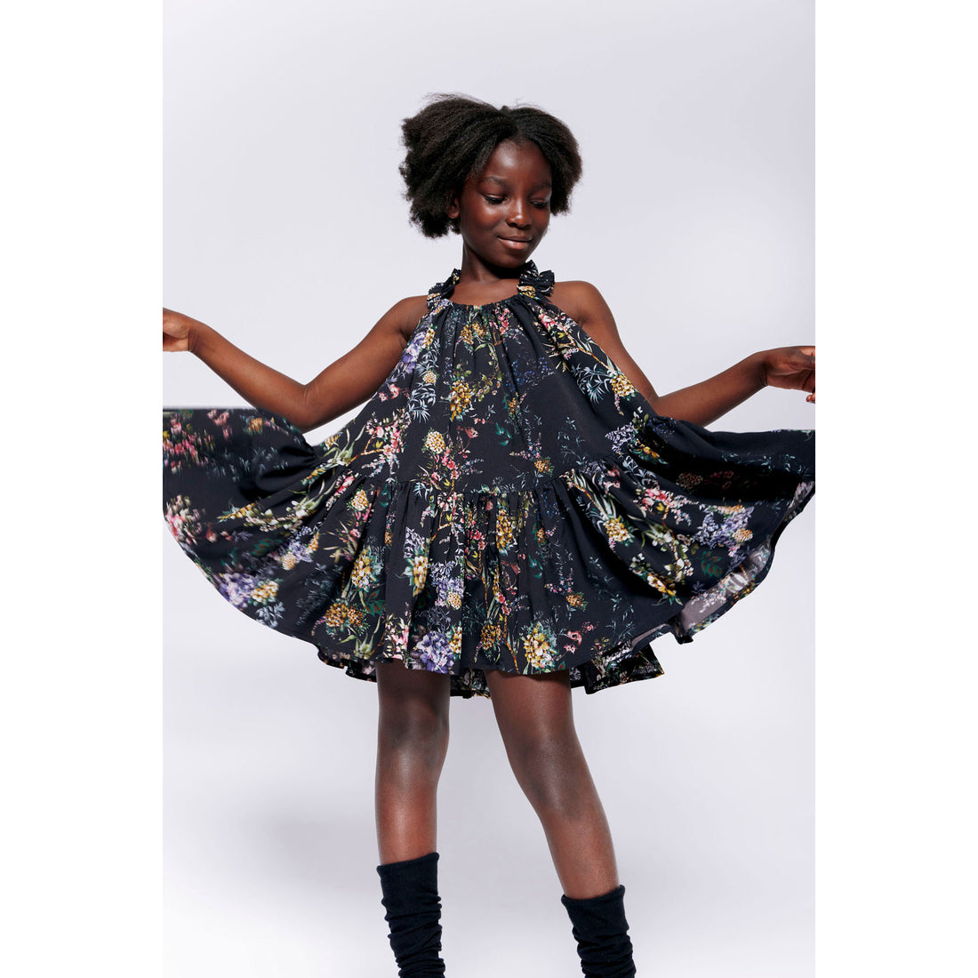 Christina Rohde Black Floral Dress