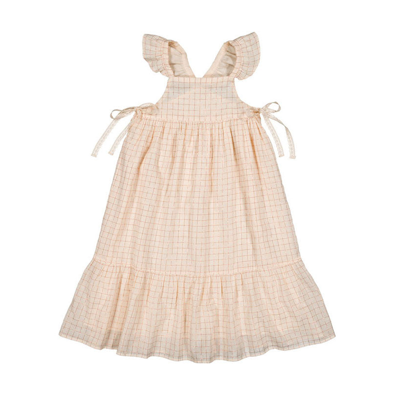 Louis Louise Pink Lurex Check Caitlyn Dress