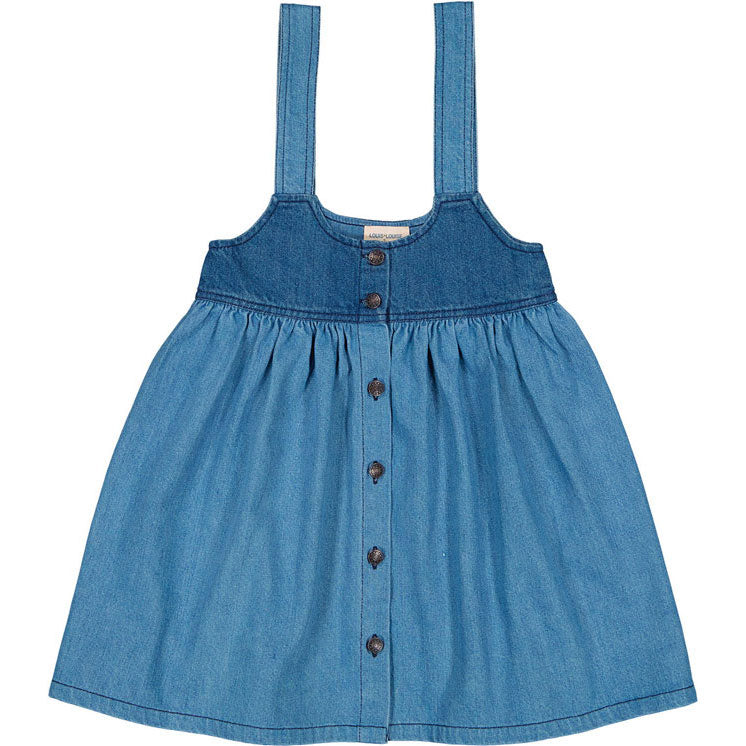 Louis Louise Blue Denim Patchwork Caramba Dress