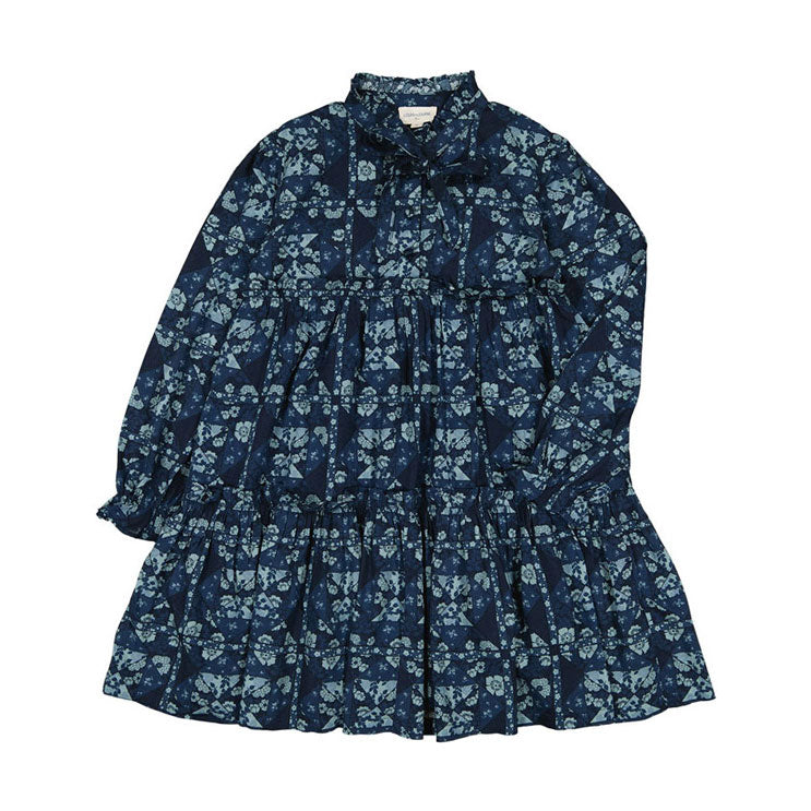 Louis Louise  Navy Patchwork Garance Dress