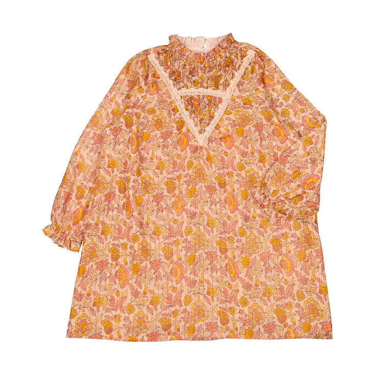 Louis Louise Pink Indian Flower Lurex Manon Dress