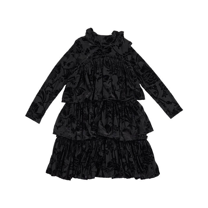 Olivia Rohde Black Lace Layered Dress