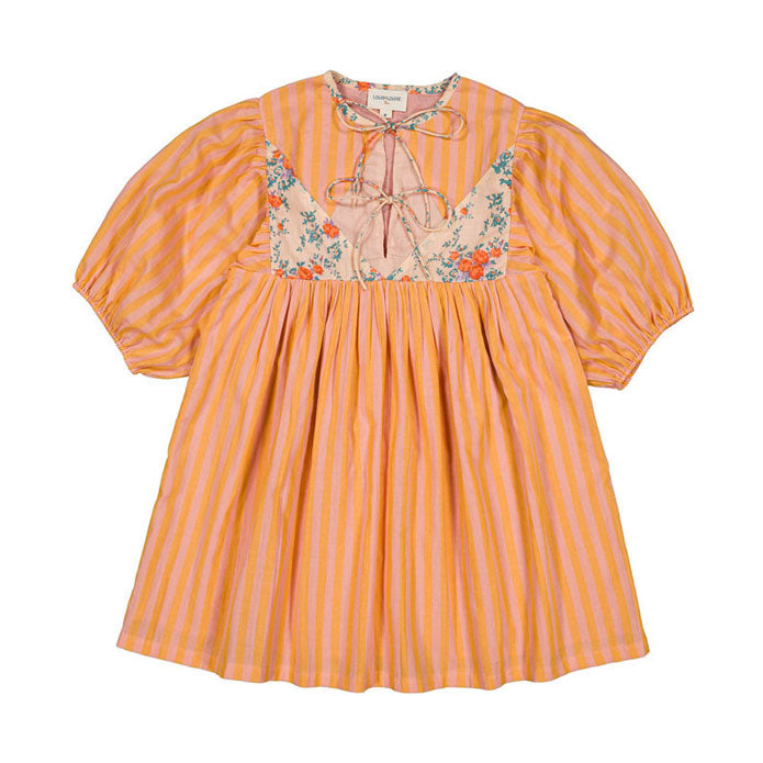 Louis Louise Pink/Orange Striped Pauly Dress