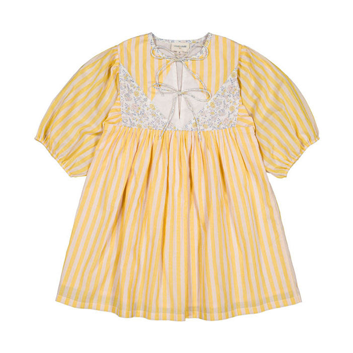 Louis Louise Yellow/Pink Striped Pauly Dress