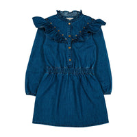 Louis Louise Dark Blue Denim Pop Dress